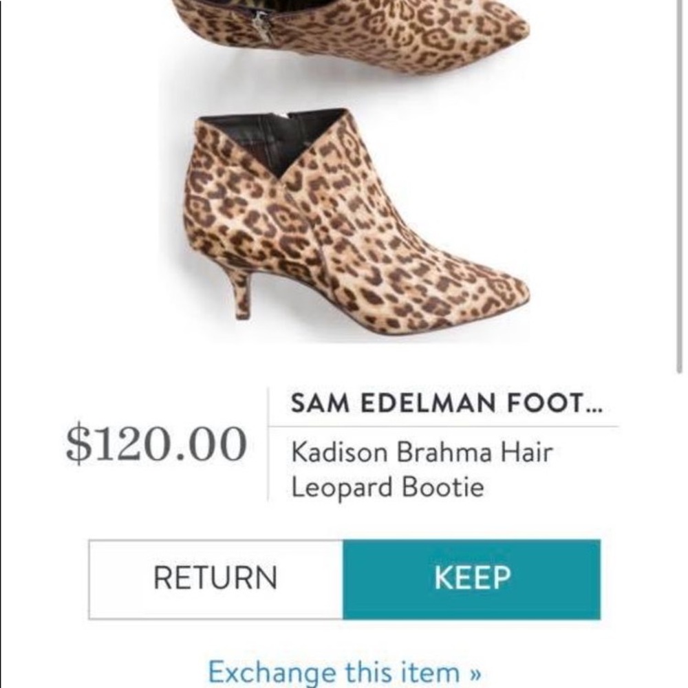 Sam Edelman Leopard Booties 9.5